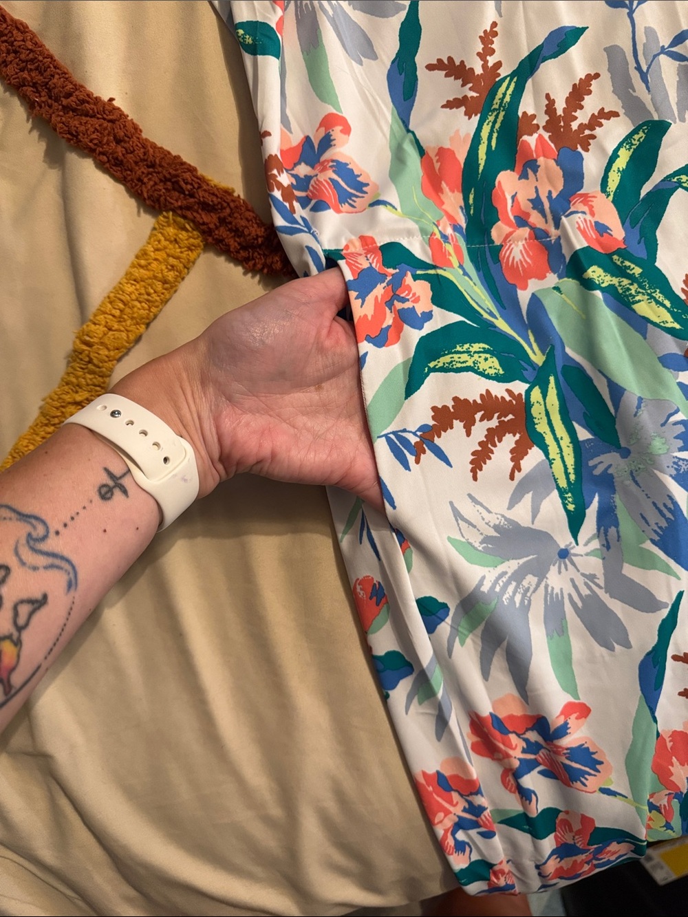 Columbia Floral Sun Dress in White with Tropical Print - Picture 5 of 8